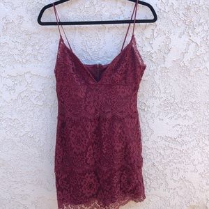 topshop red lace vintage vibes dress